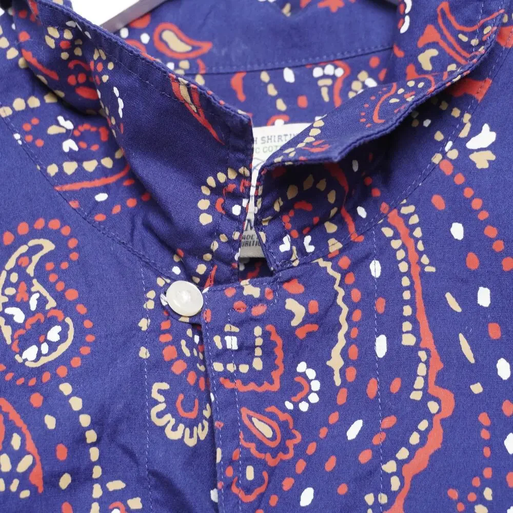 J.‎ Crew Blue Paisley Organic Cotton Shirt Size M